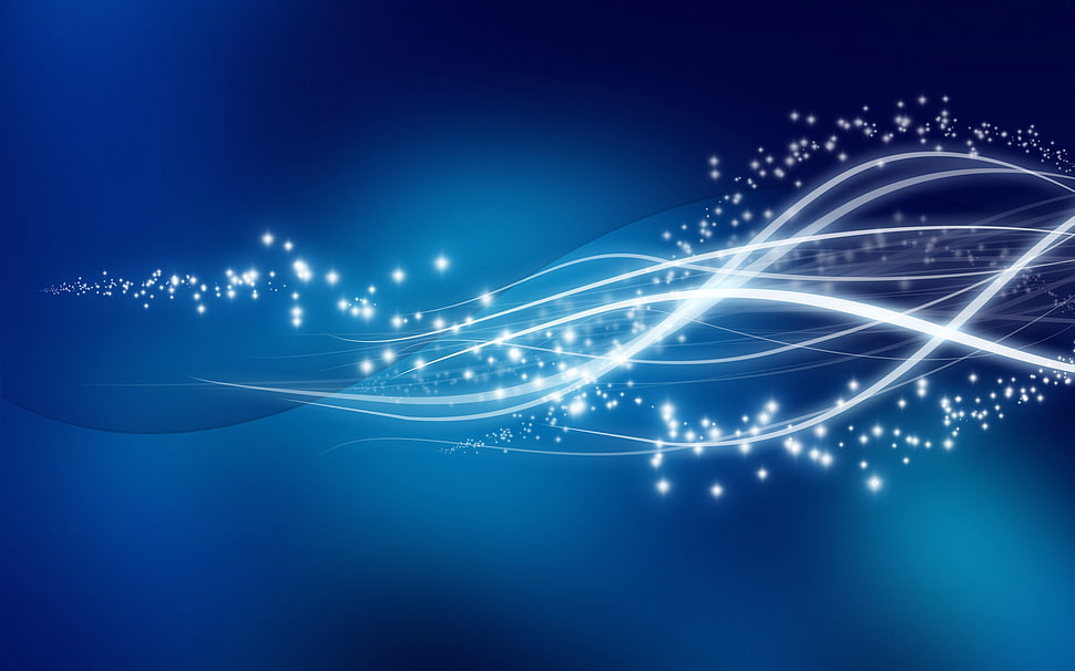 white and blue digital wallpaper HD wallpaper